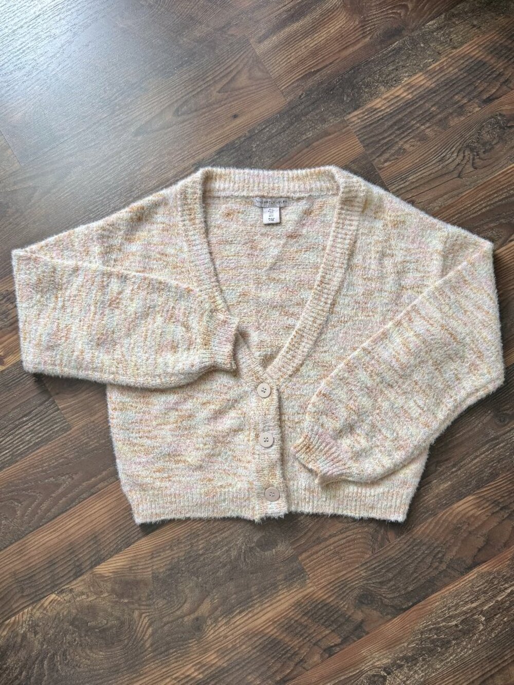 Sincerely Jules Rainbow Speckle Cropped Cardigan